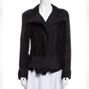 Isabel Marant Black Ruffle Jacket, Shoulder Pads, NWOT